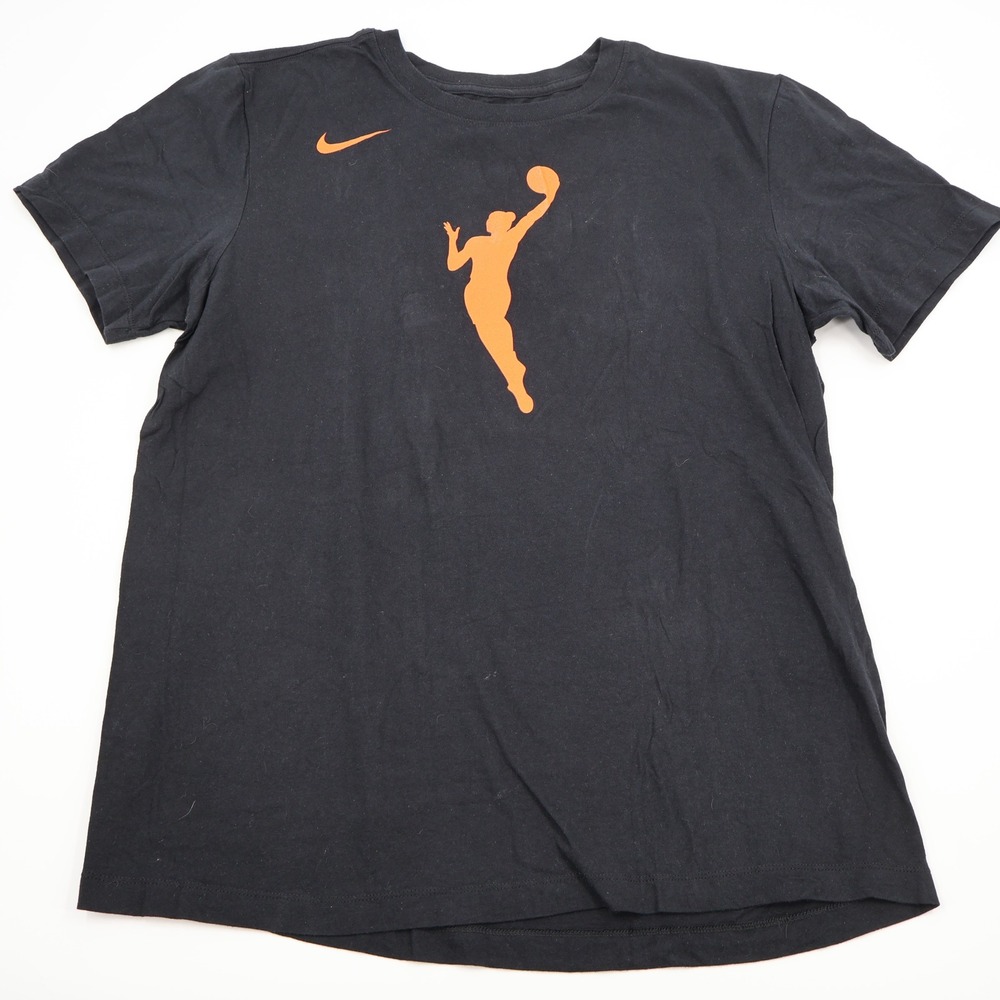 Nike WNBA Graphic T-Shirt Womens Large Black Orange Logo BV1997-00A